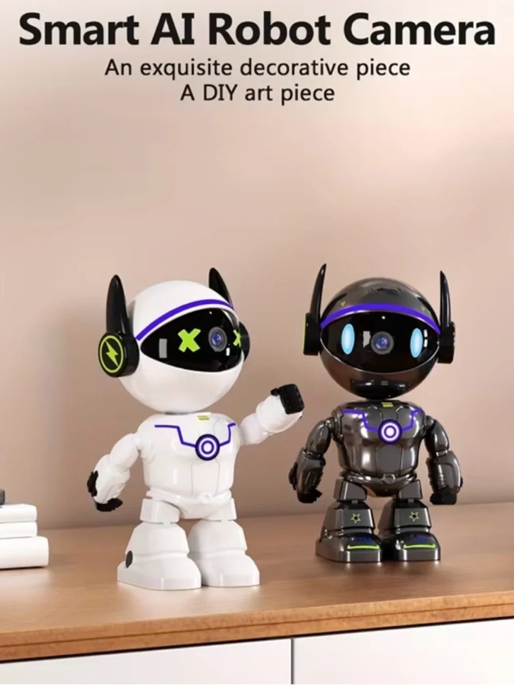 New WiFi Security Cameras Wireless Indoor Baby/Pet/Robot Al Motion Detection
